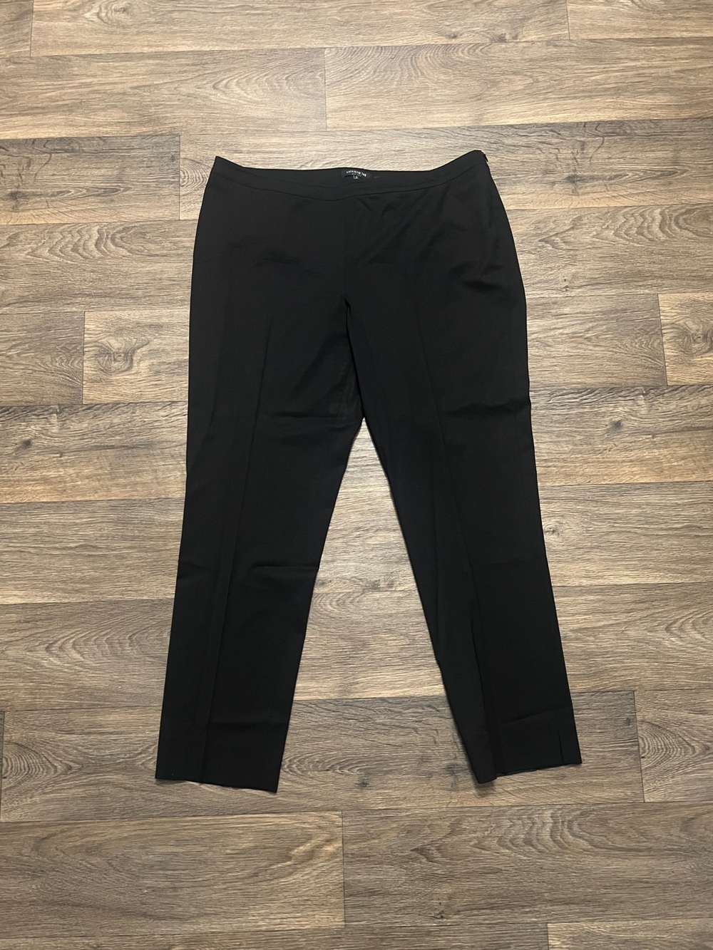 Lafayette 148 Bleecker Black Pant Size 16 Wool Office Work Neutral Classic